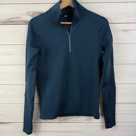 Women's Lululemon Run to Reset Half Zip Size XS Night Diver Blue‎ Pullover - Picture 1 of 9